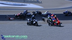 2007 Red Bull U.S. Grand Prix - AMA Superbike Start - Crash